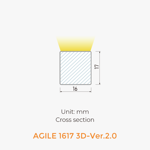 Agile 3D Neon dimension / 3D view