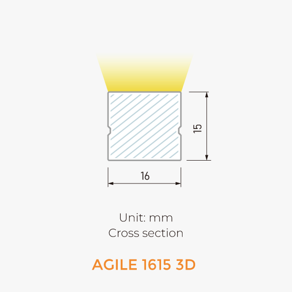 Agile 3D Neon dimension / 3D view