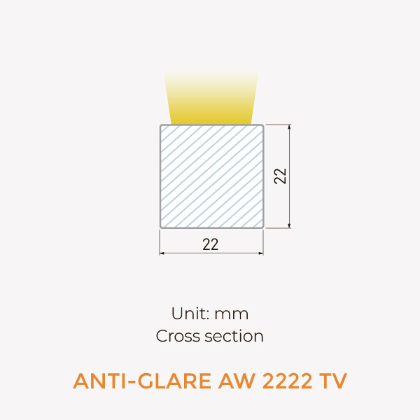 Anti-glare Neon dimension / 3D view