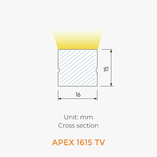 Apex Neon IP68 dimension / 3D view