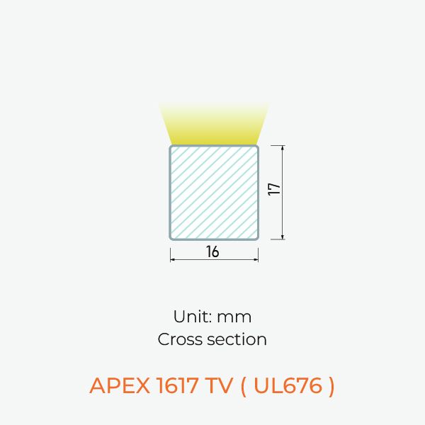 Apex Neon IP68 dimension / 3D view