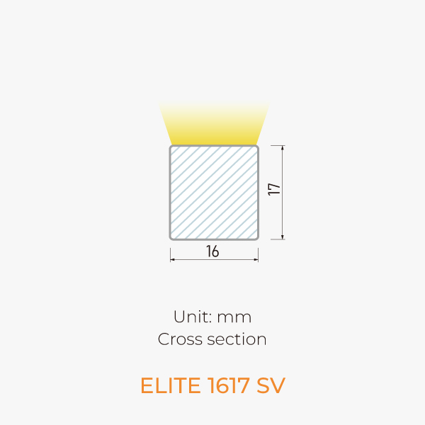 Elite Neon Side View dimension / 3D view