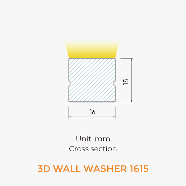 Flex Wall Washer 3D dimension / 3D view
