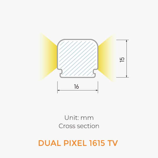 Pixel Neon dimension / 3D view