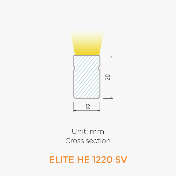 High Efficiency Neon dimension / 3D view
